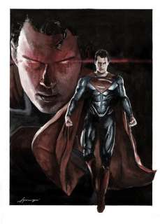 Superman by Daniel Azconegui - Original Watercolor Painting | Catawiki