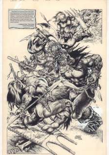 Rey Garcia - conan saga #76 p. 10 - action splash - 1993 signed