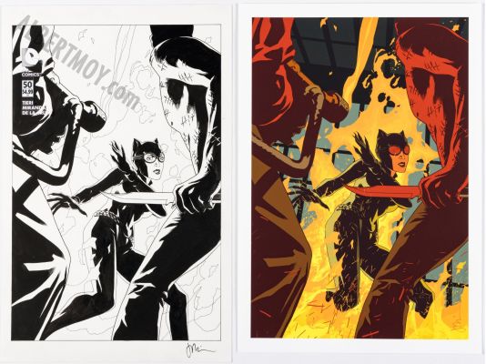 Joshua Middleton | Catwoman Issue 50 Page Cover | Albert Moy