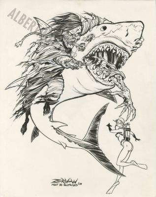 Jeff Zornow | Zombie Vs Shark | Albert Moy