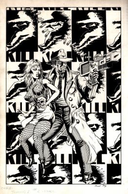 David Day | T-Minus -1 #1 Back Cover (Very Detailed Paul Gulacy Inspired Published Sexy Cover!) 1988 | Romitaman