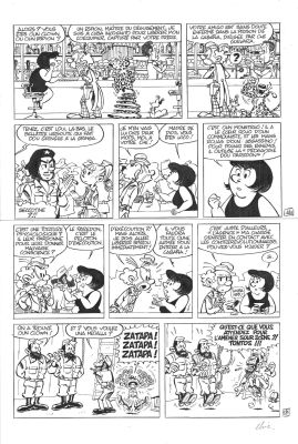 Elric | PLANCHE ORIGINALE 18 SPIROU LA BAIE DES COCHONS | Galerie Napoléon
