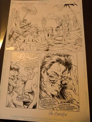 Titans Sellout Special #1 Page 17 1992 Original Art Nightwing Starfire Beach | eBay US (Buy It Now)