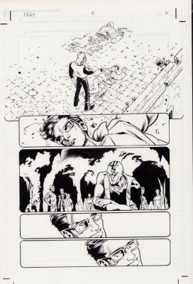 Karl Moline | Fray #5 Pg.6 - Interior Page - 2001 | Anthony’s Comic Book Art