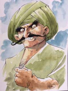 Masbou - Dessin original en couleurs directes sur carton épais vergé | Catawiki