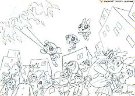 The Powerpuff Girls - Original Production Drawing - Josep Maria Cardona | Catawiki