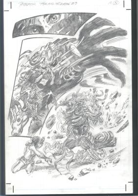 Gene Colan | Gene Colan Fully Penciled Predator Page - Large Predator Panels - Printed From These Pencils Issue Predator: Hell And Hot Water # 3 Page 21 | Koch Comic Art