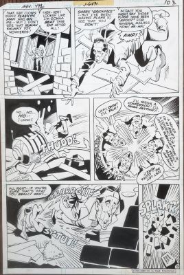 Staton, Joe - Adventure Comic #471 Pg 8, Plastic Man As Mixer Vs Brickface $225 | Cool Lines Art