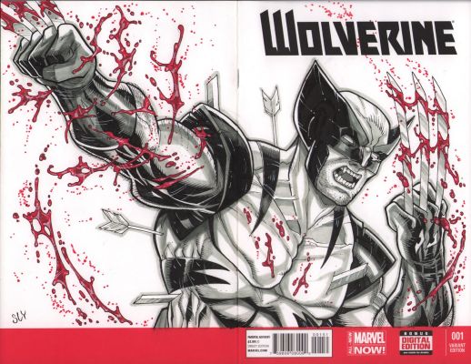 Sylvester Aguilar | Wolverine #1 Oa Wraparound Sketch Cover - Signed | Anthony’s Comic Book Art
