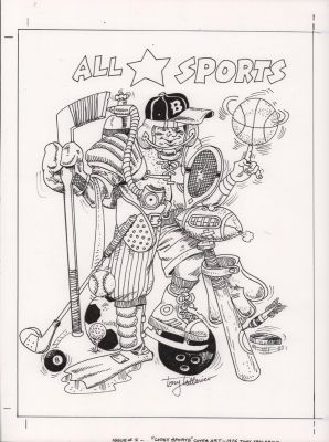 Tony Tallarico | All Sports #2 ’Loony Sports’ Cover Art - Signed - 1975 | Anthony’s Comic Book Art