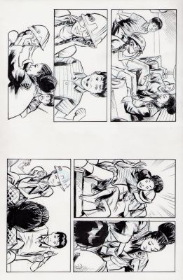 Karl Moline | Daughter W/Construction Hat on Splash Page | Anthony’s Comic Book Art
