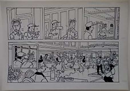 Morjaeu, Luc - Originele halve pagina (stroken 53 t/m 54 - plaat 14 A) - Suske en Wiske - Sterrenrood - (2014) | Catawiki