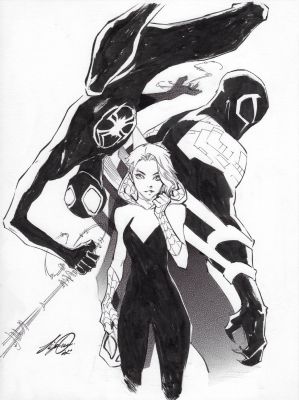 Siya Oum | Spider-Man Trio Pinup Spider Gwen | TDArt