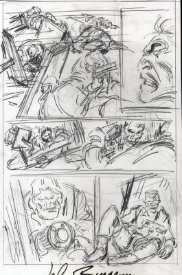 John Buscema | Punisher: War Zone #23 P 13 (11 X 17 Inch Prelim) | Romitaman