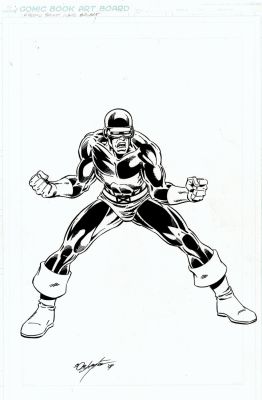 Bob Layton | Marvel Universe Secret Wars Cyclops Hasbro Action Figure Published Box Art | Romitaman