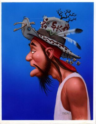 Den Beauvais | Voodoo Hat - Guardians Published Collectible Fantasy Card Painting (1990S) | Romitaman