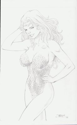 Ricardo Silva | Poison Ivy Pencil Art Commission - Signed 2022 | Anthony’s Comic Book Art