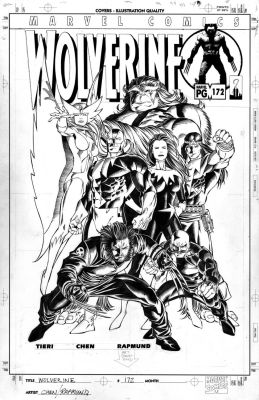 Sean Chen | Chen, Sean - Wolverine #172 Cover, Wolvie & Alpha Flight - Poster-Style 2002 | Cool Lines Art