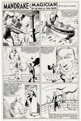 Phil Davis | Davis, Phil & Lee Falk - Mandrake the Magician Sunday 10/19 1941 - Mandrake in the Land of the Colossi | Cool Lines Art