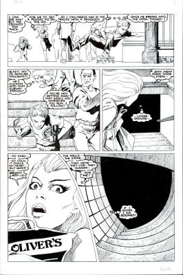 John Bolton | Bolton, John - Classic X-Men #2 Pg 2, Jean Gives Chase, But Storm Fears Underground 1986 | Cool Lines Art
