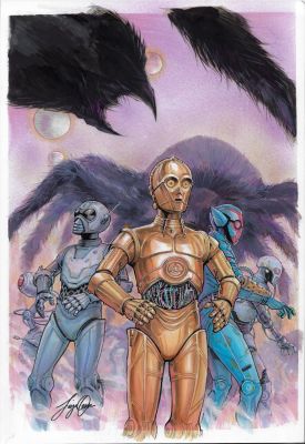 Siya Oum | C3Po Published Star Wars Pinup | TDArt