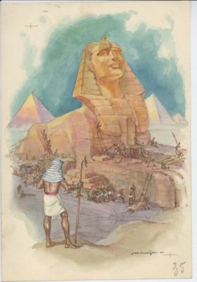 MARAJA LIBICO Originale a tempera "Sfinge" edizioni Aristea 1950 | eBay Europe (Buy It Now)