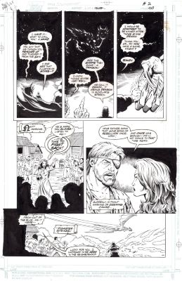 Ron Lim | Lim, Ron - Dragonheart #2 Pg 40, Dennis Quaid / - Topps Film | Cool Lines Art