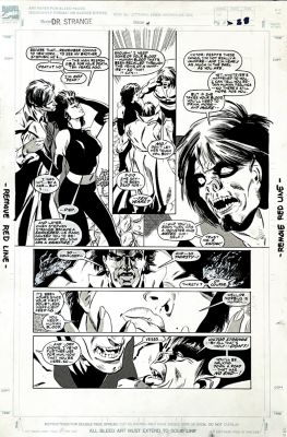Jackson (Butch) Guice | Doctor Strange #14 P 18 (Large Art, Morbius Battles Dr Strange’s Vampire Brother & Marie Laveau!) 1989 | Romitaman
