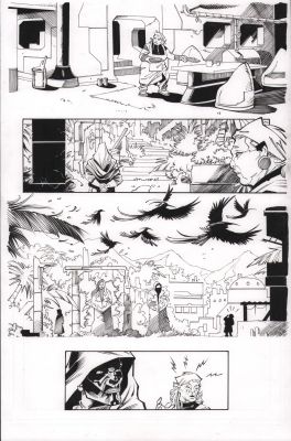 Jay Leisten | Star Wars: Darth Maul - Black, White, & Red #4 P.10 - Maul & Force Grandma - 2024 | Anthony’s Comic Book Art