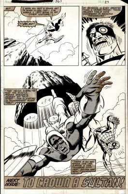 John Beatty, Mike Zeck | Captain America #265 Last Pg Splash! (Huge Spider-Man & Captain America!) 1982 | Romitaman