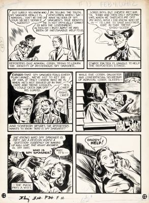 John Westlake - Whiz Comics #13 Large Pg 5, Spy Smasher Agents Fawcett, 1941 | Cool Lines Art
