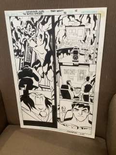 Christopher Jones | Batman Strikes! TV Show - Issue #26 Pg 15 - Clayface, Pennyworth, Alfred, Bruce - Christopher Jones | ComicArtFans Classifieds
