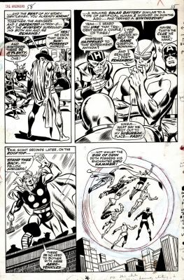 George Klein, John Buscema - Avengers #58 P 11 (Incredibly Historic Vision Origin Issue with the Vision & Entire Avengers Team!) 1968