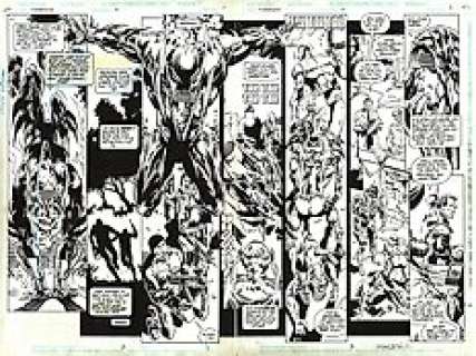 Mark McKenna - Original Art Plate - Firebrand #5 - DC Comics - Pages 2 & 3 - Double Splash - Signed - (1996) | Catawiki