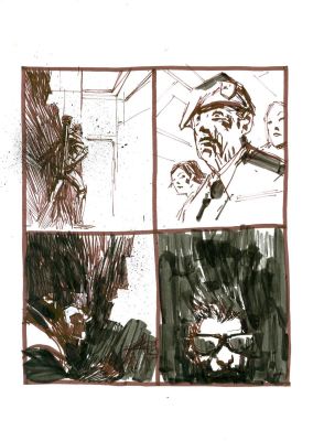 Ashley Wood | Metal Gear Solid - Pen & Ink Published Page | Scott Eder
