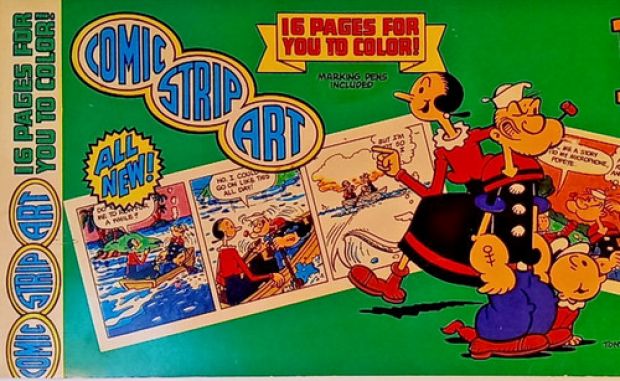 1980 Popeye Comic Strip Art 17" Coloring Book Parks Run King Tony Tallarico Rare | eBay US (Buy It Now)