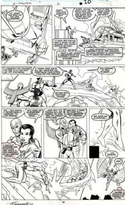 X-FACTOR #51 p.20 Original Marvel Comic Art signed by Terry Shoemaker:Arch Angel | eBay US