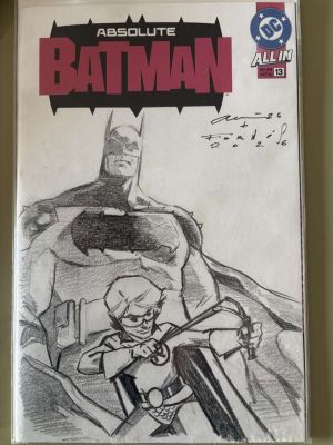 Daniel Acuña, Jorge Fornés | Absolute Batman #13 Blank Cover Sektch by Jorge Fornés + Daniel Acuña | Black Diamond