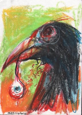 Clint Langley – Crow illustration – 8×5 inches | Berserker Art