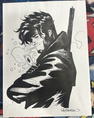 Gambit 9x12 Illustration by Pat Gleason | Raremarq (Buy It Now)
