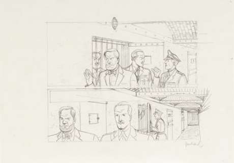 Juillard , André (1948, 72 Ans) | Dessin noir et blanc, Blake et Mortimer, signé, format A4 | Stanley’s Auction