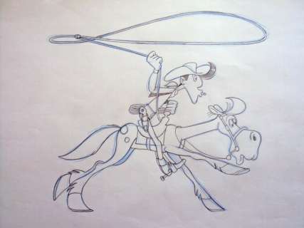Studios Belvision - Dessin original Ã  la mine de plomb - Lucky Luke | Catawiki