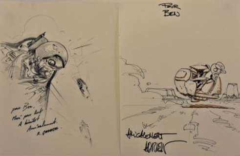 Renaud Garreta + Adrien - 2 dessins sur papier libre… | Arthema Auction