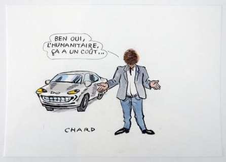 Chard Illustration... | CHARD Illustration sur le thème du cout de l’humanitaire Encre... | Vermot et Associés
