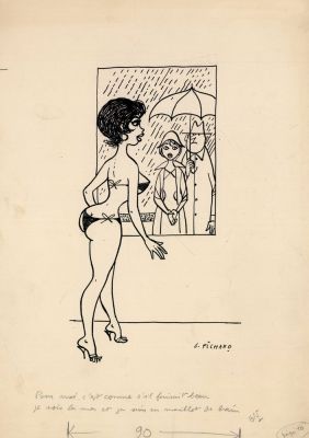 Georges Pichard | La Pluie - Encre de Chine sur papier | Huberty Breyne Gallery