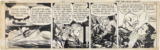 Milton Caniff | Lot 638 - Terry and the Pirates - Pass the Splint, squint | Finarte