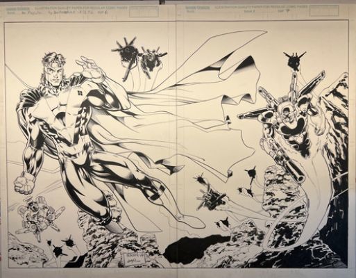WildCATS Sourcebook Issue #2 Mr. Majestic Original Comic Art 2 pg. Splash Norton | eBay US (Buy It Now)
