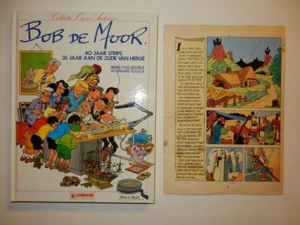 De Moor, Bob  - Originele pagina in kleur - Le Mystère du Vieux ChÃ¢teau Fort + Bob De Moor 40 jaar strips met dédicace - Cartonné - EO - (1947/1986) | Catawiki