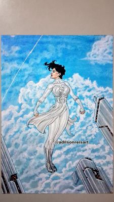 Adilson Reis | ANISSA. Traditional painting on Canson 200g. A3 size 11 x 17 . Dry pastels, color pencils and gouache. | Raremarq (Buy It Now)