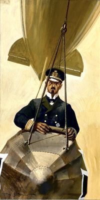 Aldo Di Gennaro | Original illustration cm. 15,5x30,5. Gouache on board. Signed. Code 2087. | Segni e Disegni